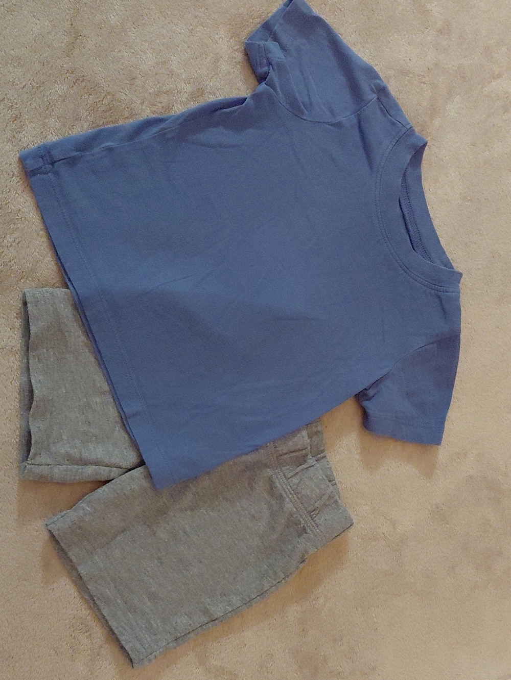 Classic Blue Shirt Gray Shorts Set 18m Carters